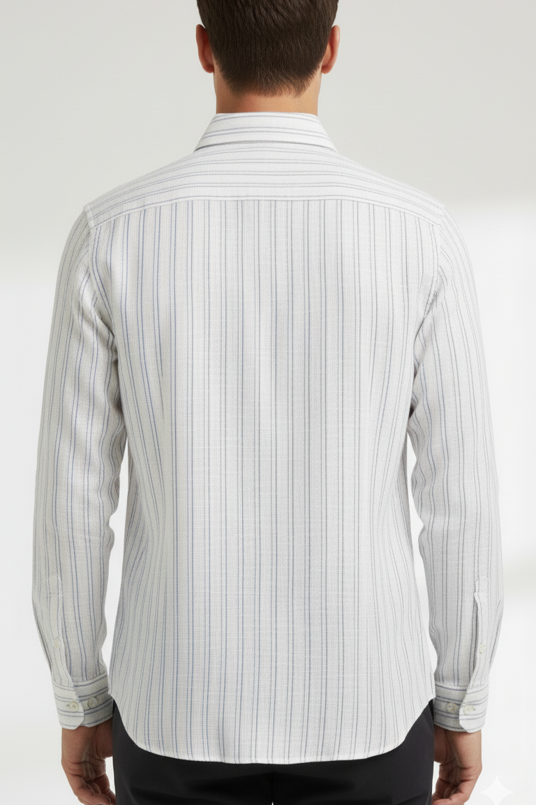 Men's Linen Striped Shirt