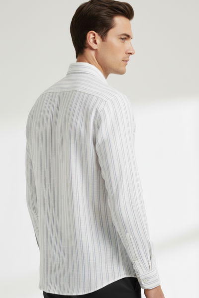 Men's Linen Striped Shirt