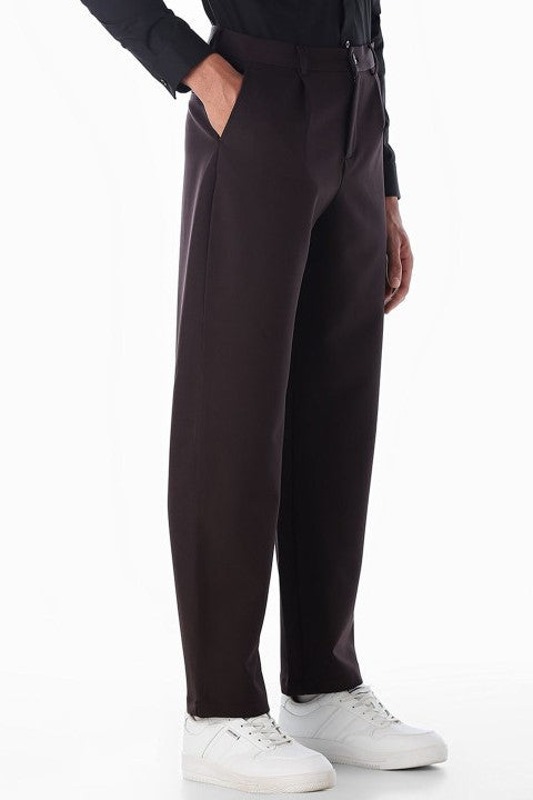 Men's Coffee Straight Fit Trouser