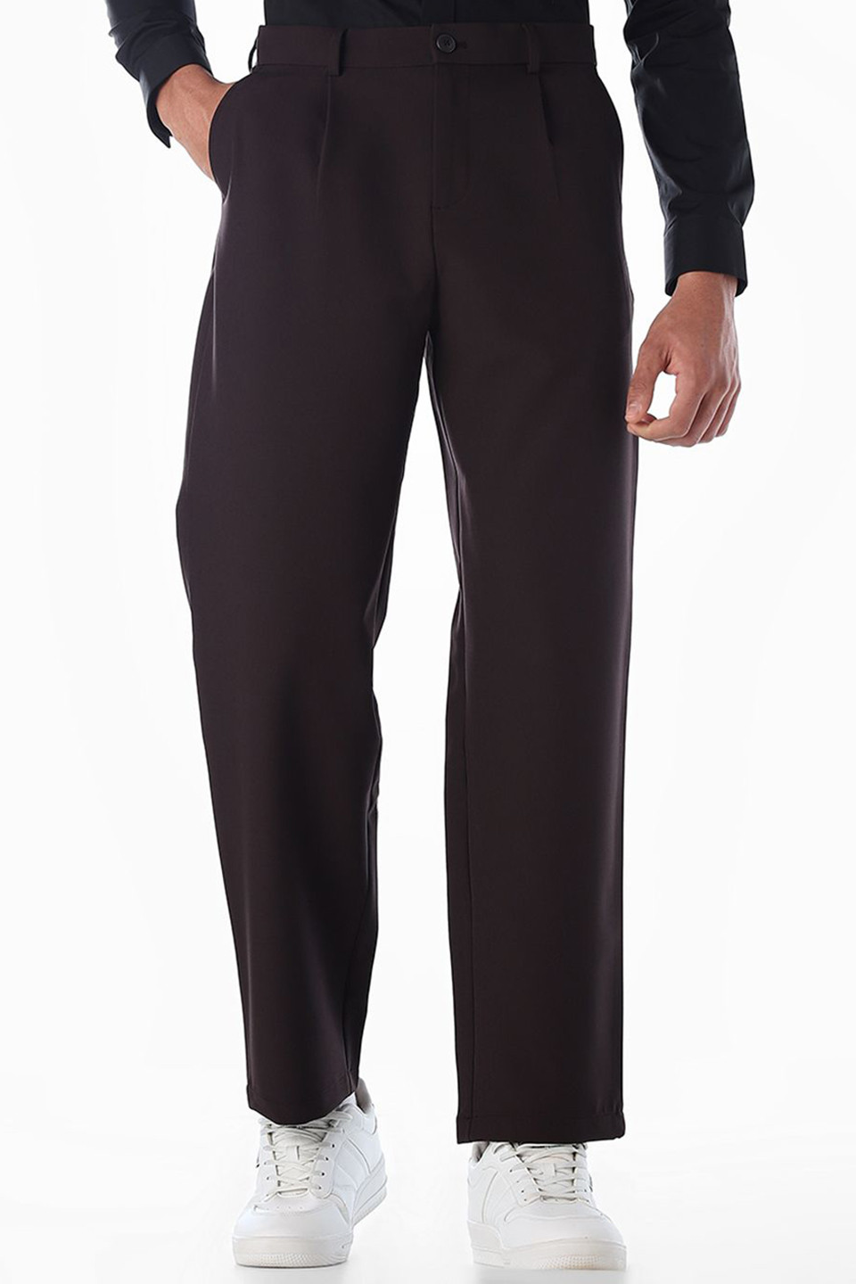Men's Coffee Straight Fit Trouser