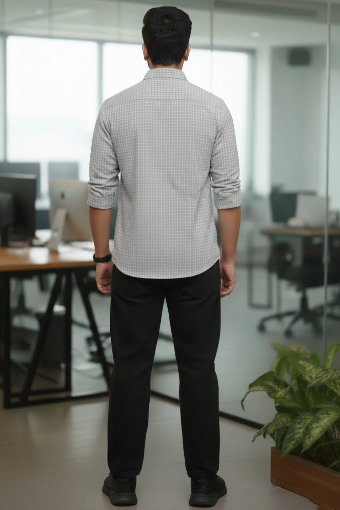 Men’s Check Cotton Formal Shirt