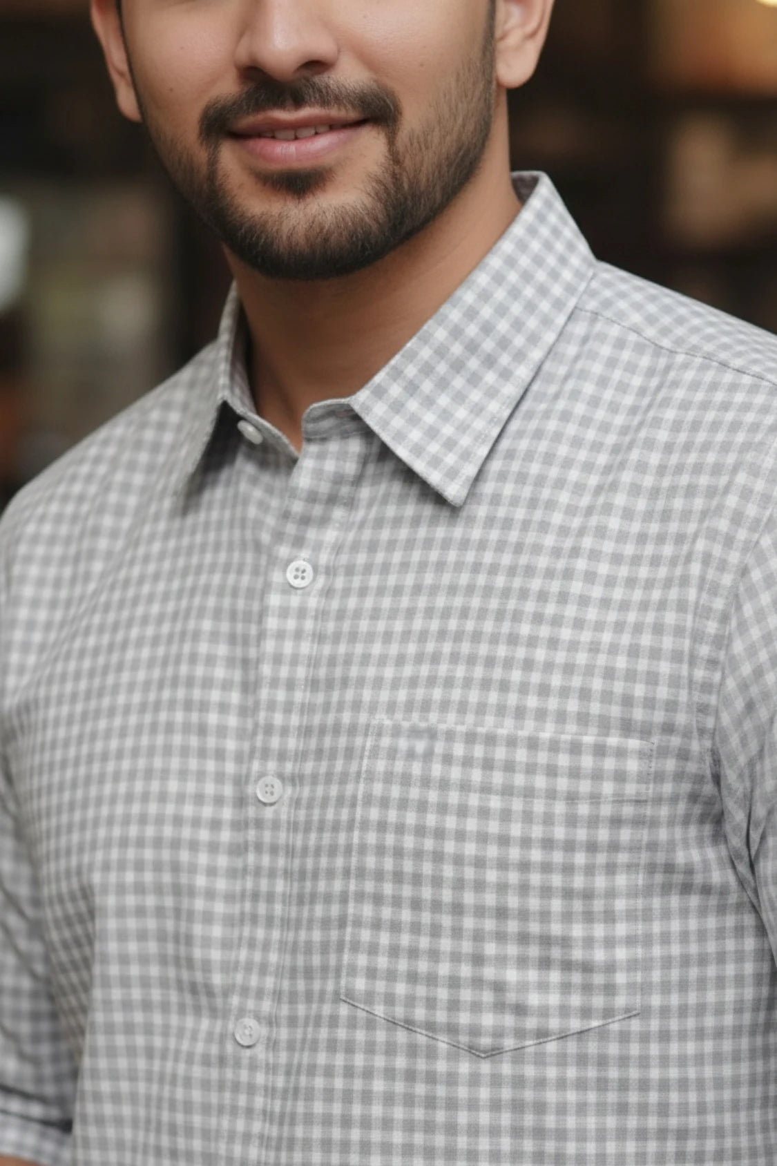 Men’s Check Cotton Formal Shirt