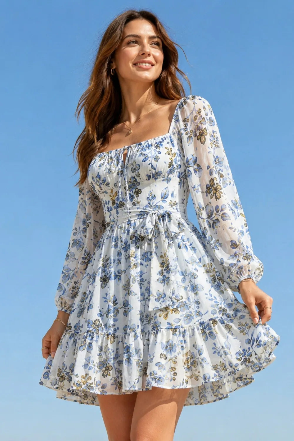 Floral Georgette Mini Dress