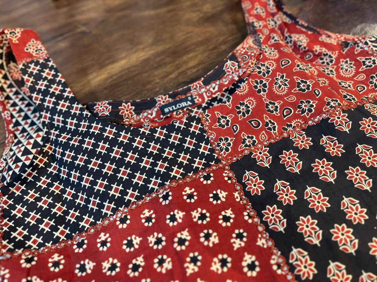 Jaipuri Patchwork Print Short Kurti