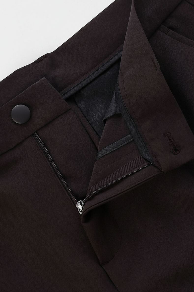 Men's Coffee Straight Fit Trouser