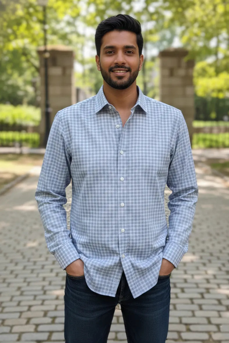 Men’s Check Cotton Formal Shirt