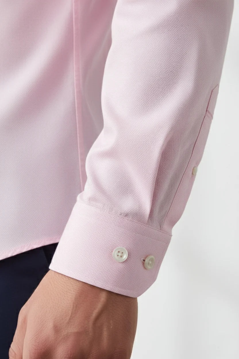Men’s Pink Regular Fit Cotton Shirt