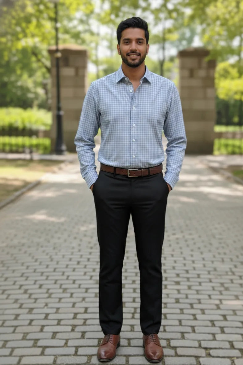 Men’s Check Cotton Formal Shirt