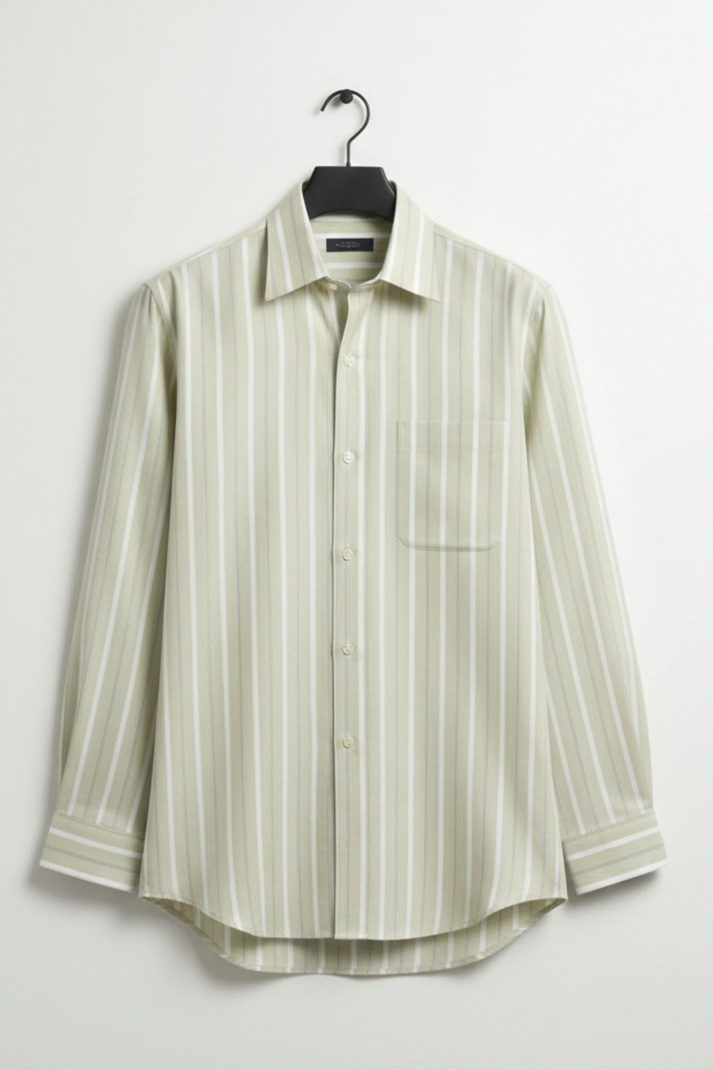 Refresh your look with this green shirt for men. A crisp striped shirt for men that serves as a must-have shirt for men for your daily rotation.