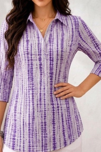Purple Cotton Top For Women