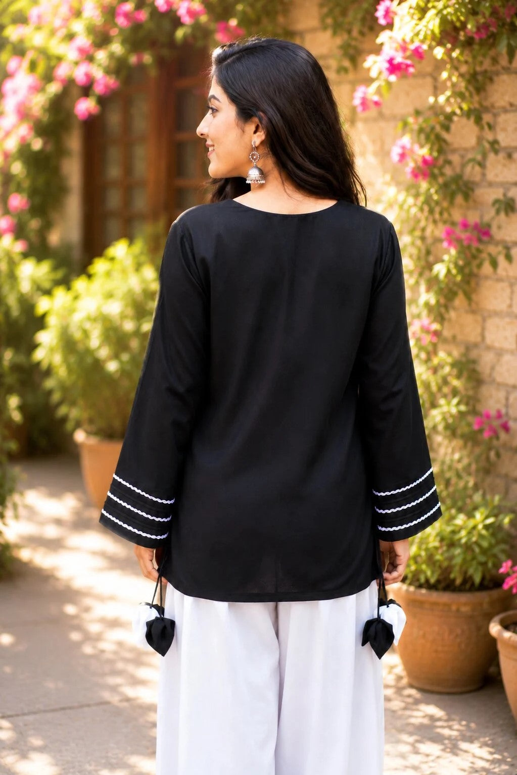 Black & White Dori Co-Ord Set For Women