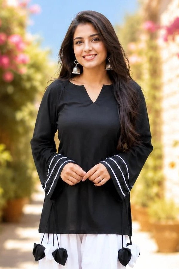 Black & White Dori Co-Ord Set For Women
