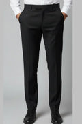 Men black formal trouser, cotton formal pant for men, classic office wear black pant