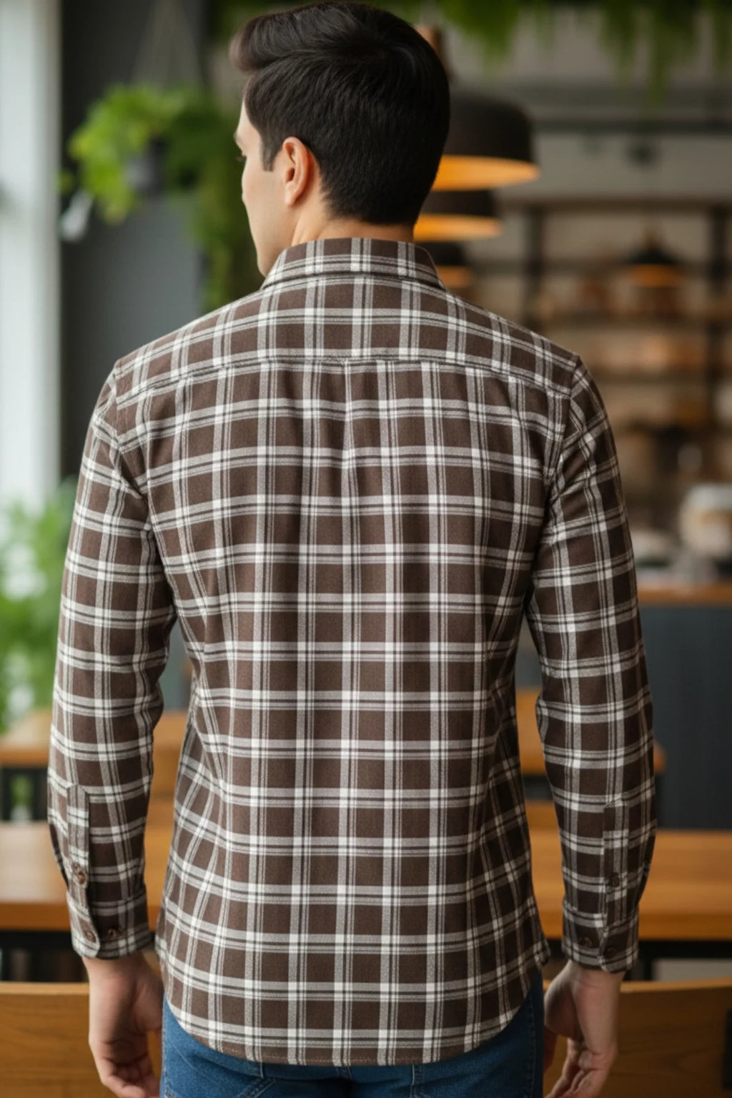 Men check shirt, long sleeve casual fit shirt, stylish casual wear check shirt for men