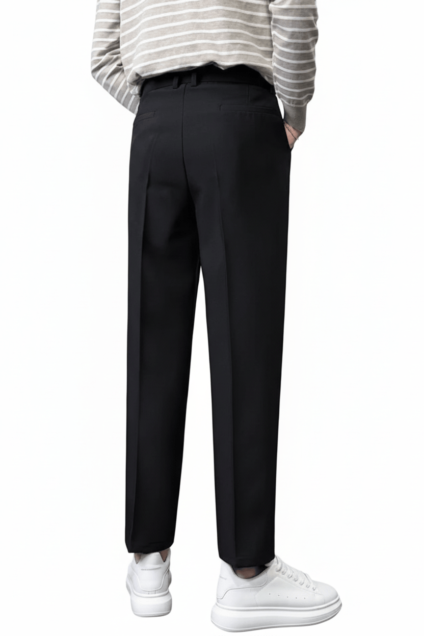 A timeless regular fit trouser for men that delivers sophistication. This elegant formal trouser for men is an essential trouser for men for formal occasions, from weddings to business meetings.
