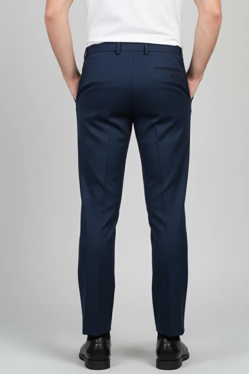 Navy blue formal pant for men, men cotton formal trouser, classic office wear pant