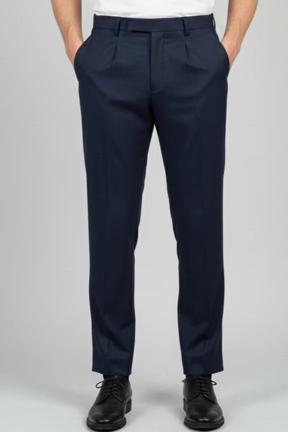 Navy blue formal pant for men, men cotton formal trouser, classic office wear pant