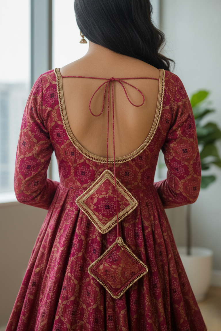 Experience the timeless charm of this exquisite anarkali gown. This versatile anarkali dress for women offers a breezy, flowy fit, making it a comfortable yet glamorous outfit for grand events.