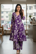 Pure cotton kurta for women with printed design and matching palazzo. Comfortable cotton kurta palazzo set, perfect for daily wear, office wear, and summer styling.