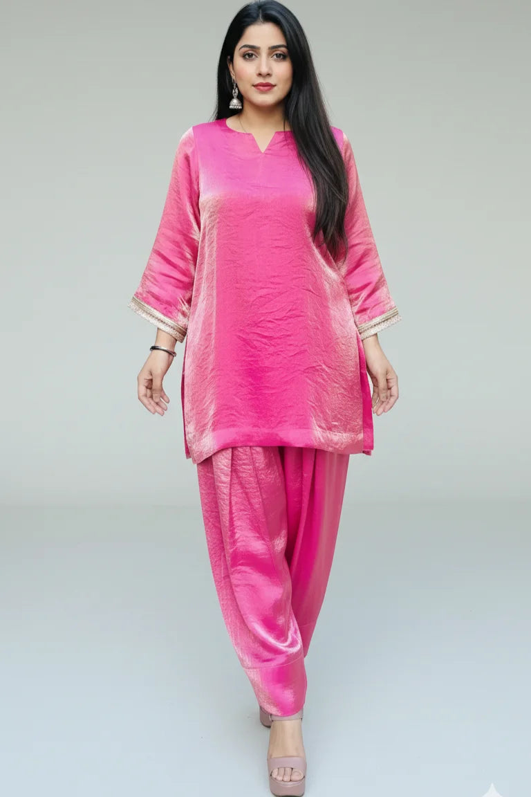 Silk Kurta Set for Women | Farsi Salwar Silk Kurti Set Online India