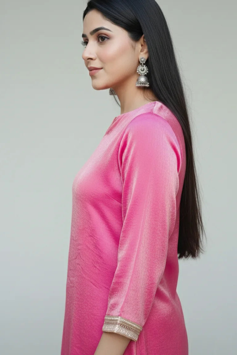 Silk Kurti for Women | Silk Salwar Kameez Palazzo Set with Dupatta