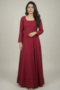 Elegant gown for women designed as a party wear dress, perfect for weddings and festive occasions. This long gown for ladies offers a stylish and fashionable party wear dressing option, ideal for female party wear and western dresses for party.