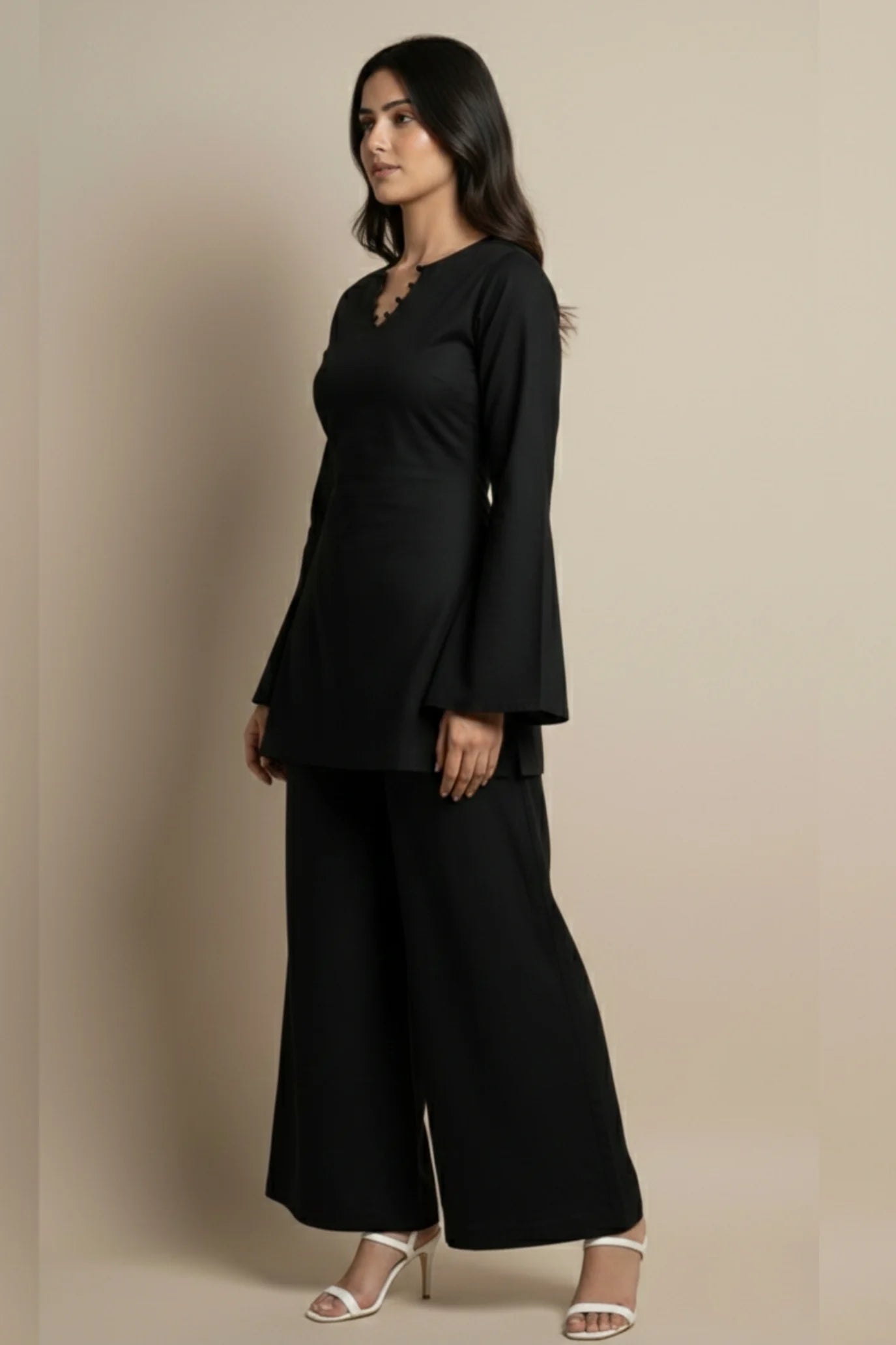 Black Kurtis for Women | Cotton Short Kurti Palazzo Set | Kurti Dress Online