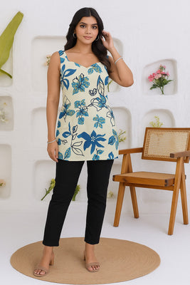 Women Floral Printed Short kurti