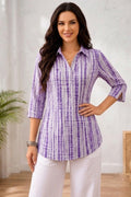 Purple Cotton Top For Women
