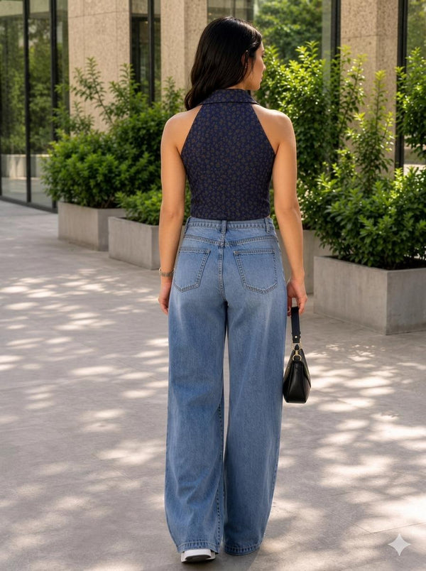 Denim Crop Top For Women