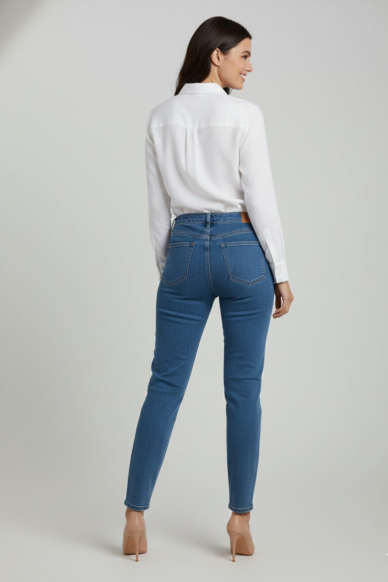 White linen shirt for women with full sleeves and breathable fabric. Perfect formal shirt for women, summer shirt, office wear shirt, and ladies formal wear shirt.