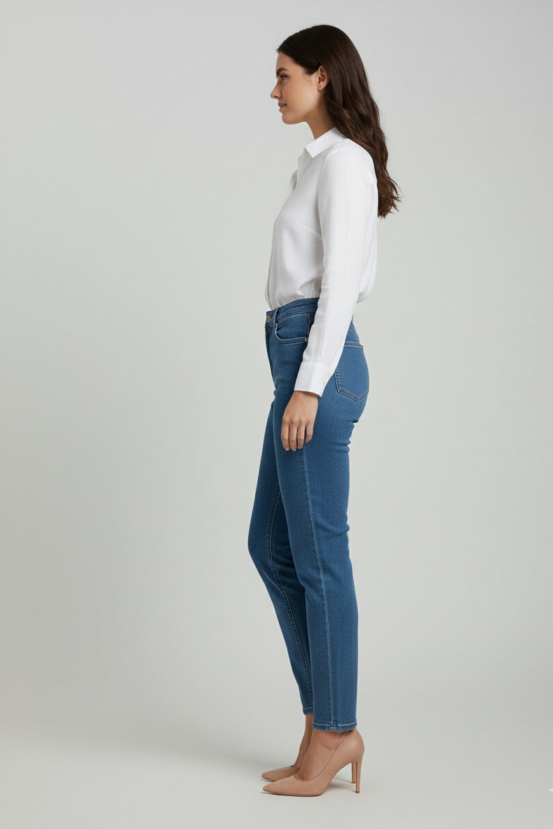 White linen shirt for women with full sleeves and breathable fabric. Perfect formal shirt for women, summer shirt, office wear shirt, and ladies formal wear shirt.