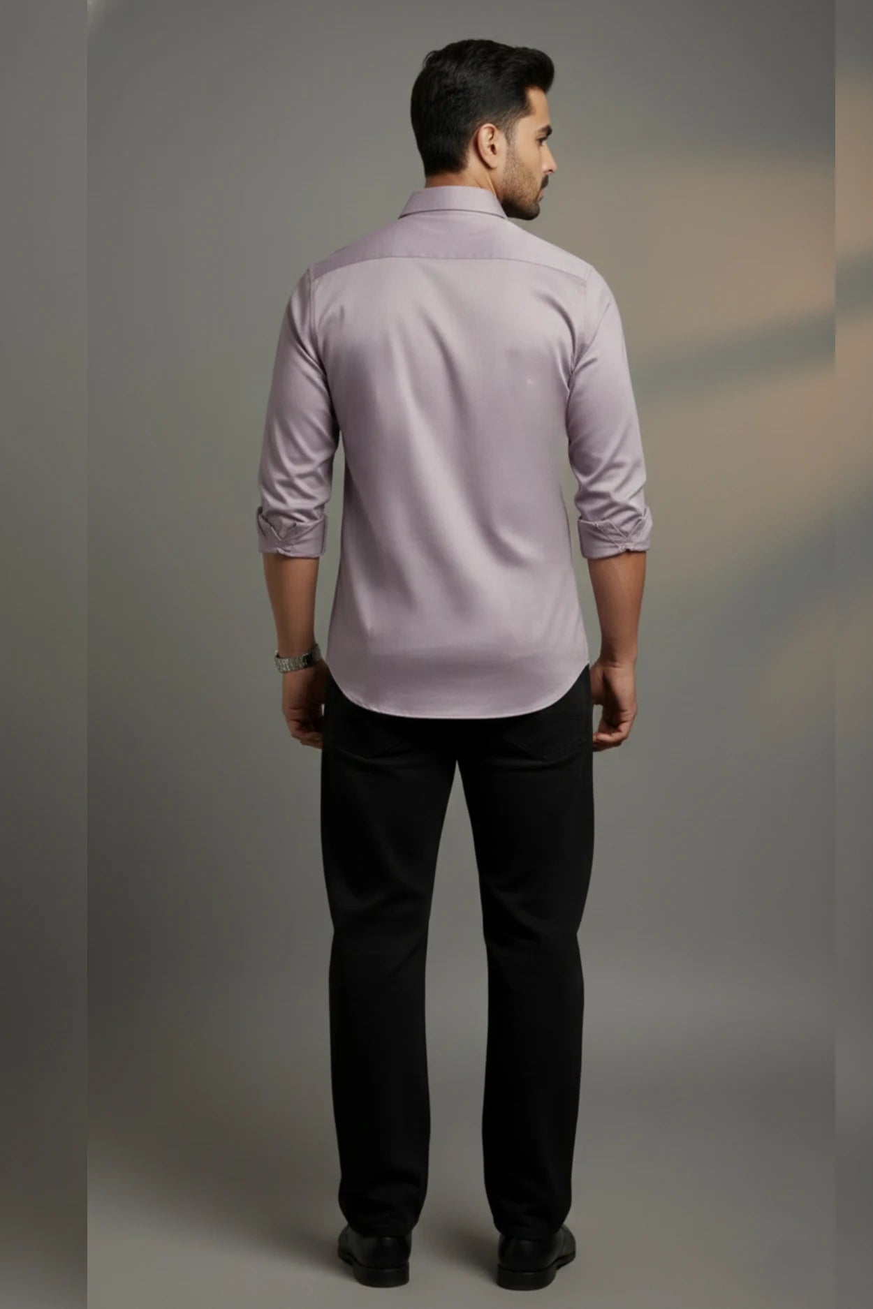 Men Cotton Lavender Formal Shirt