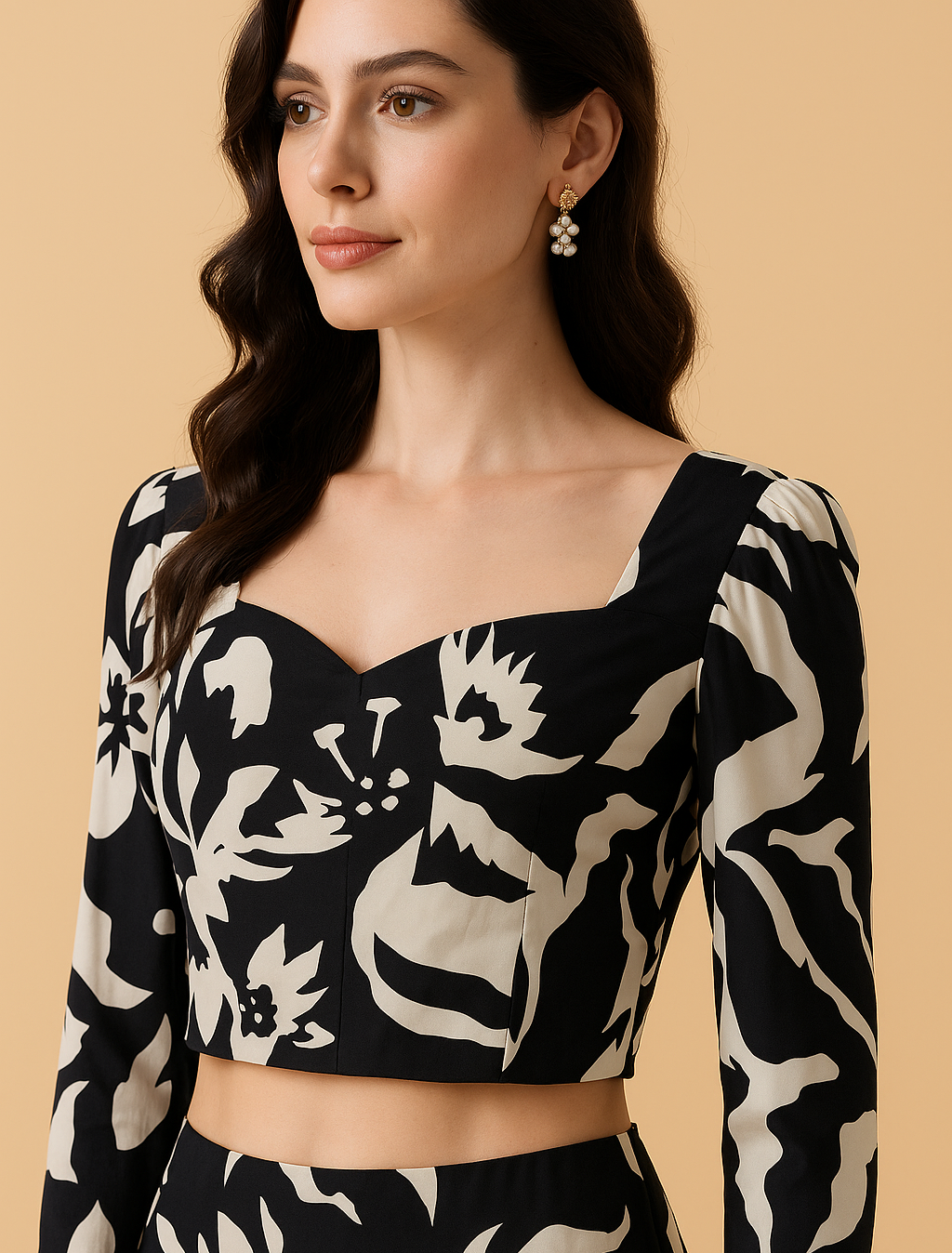 Black Georgette Printed Dress