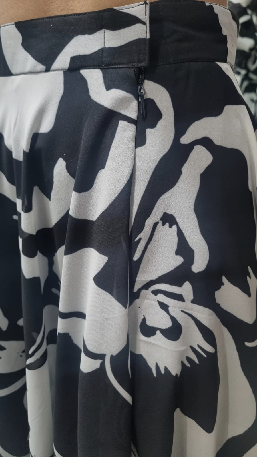 Black Georgette Printed Dress