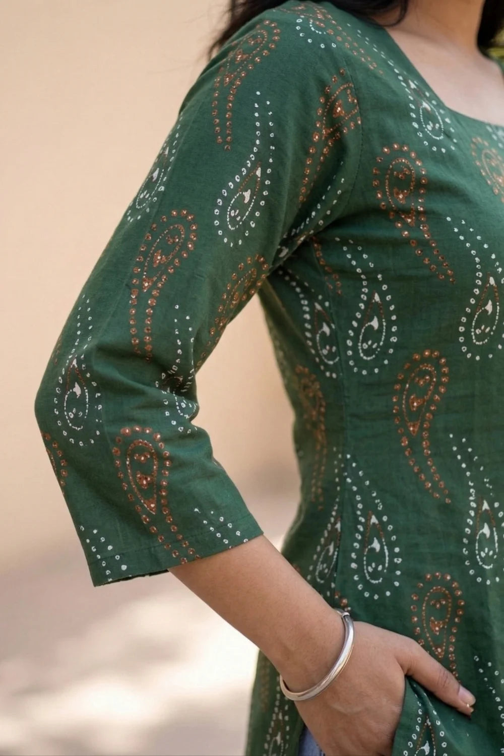 Women Sanganeri Print Short Kurti