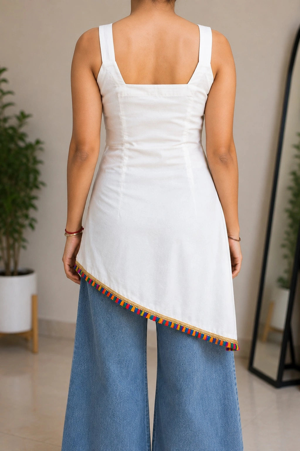 White Stylish Cotton Kurti for Women