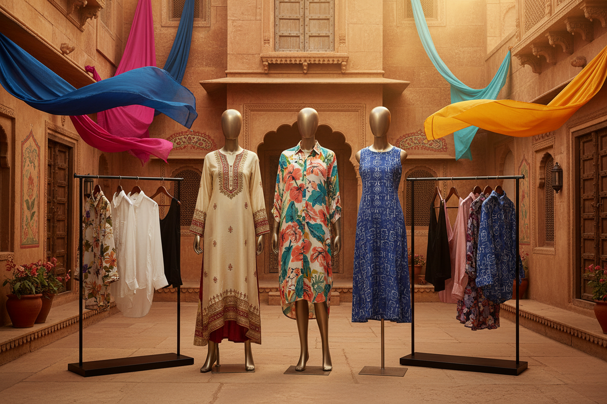 evrythimg is perfect just change the cloth only show women kurti, women  shirt in plane and floral print, tank top sleeveless top etc 