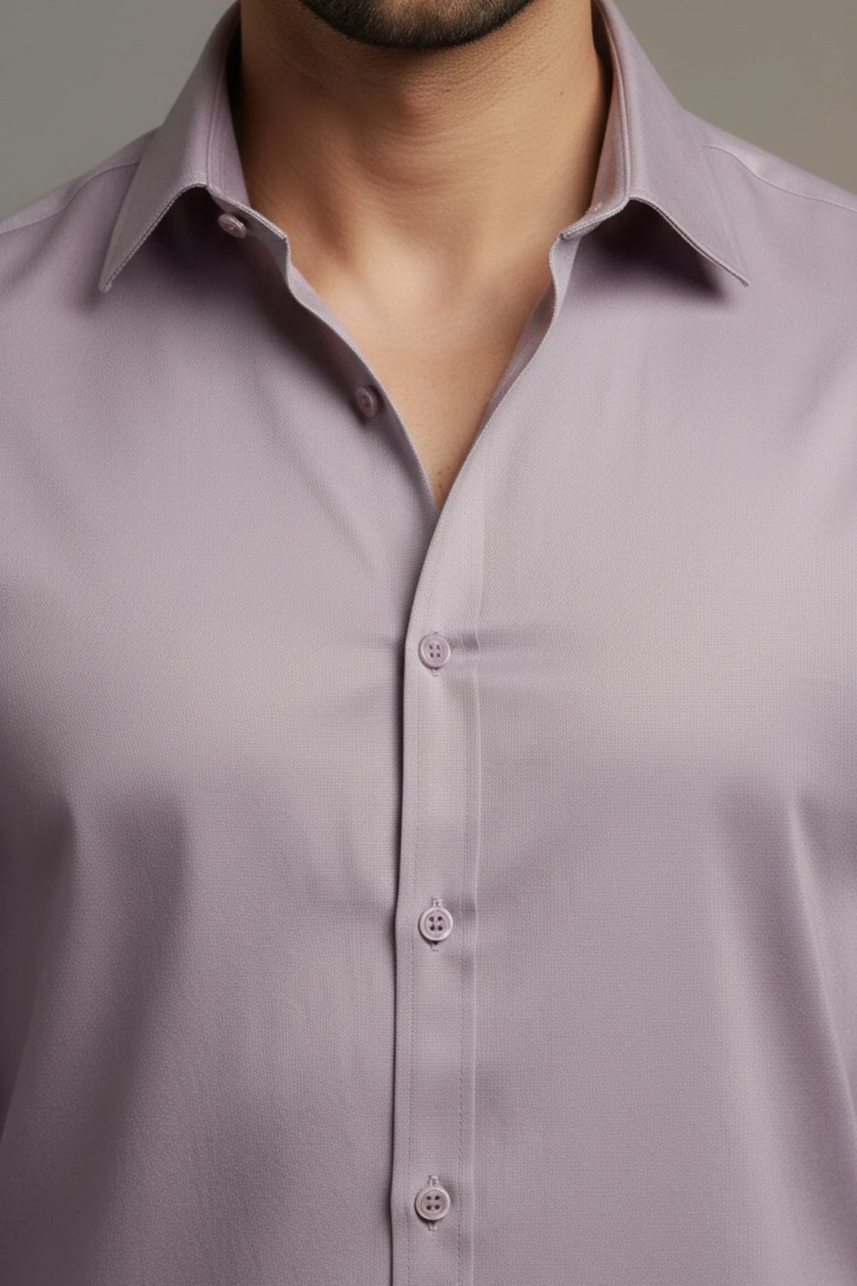 Men Cotton Lavender Formal Shirt