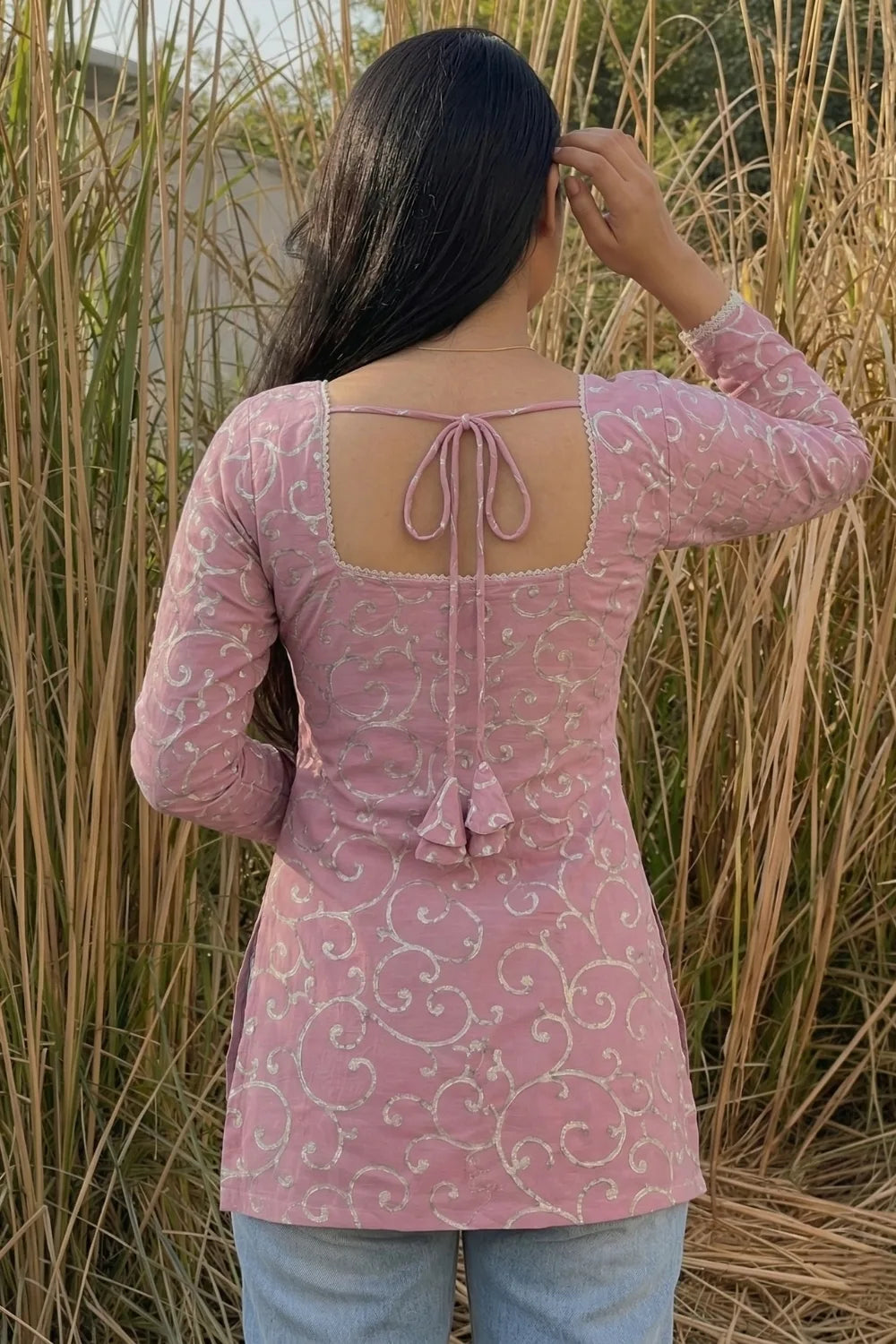 Light Pink Short Kurti