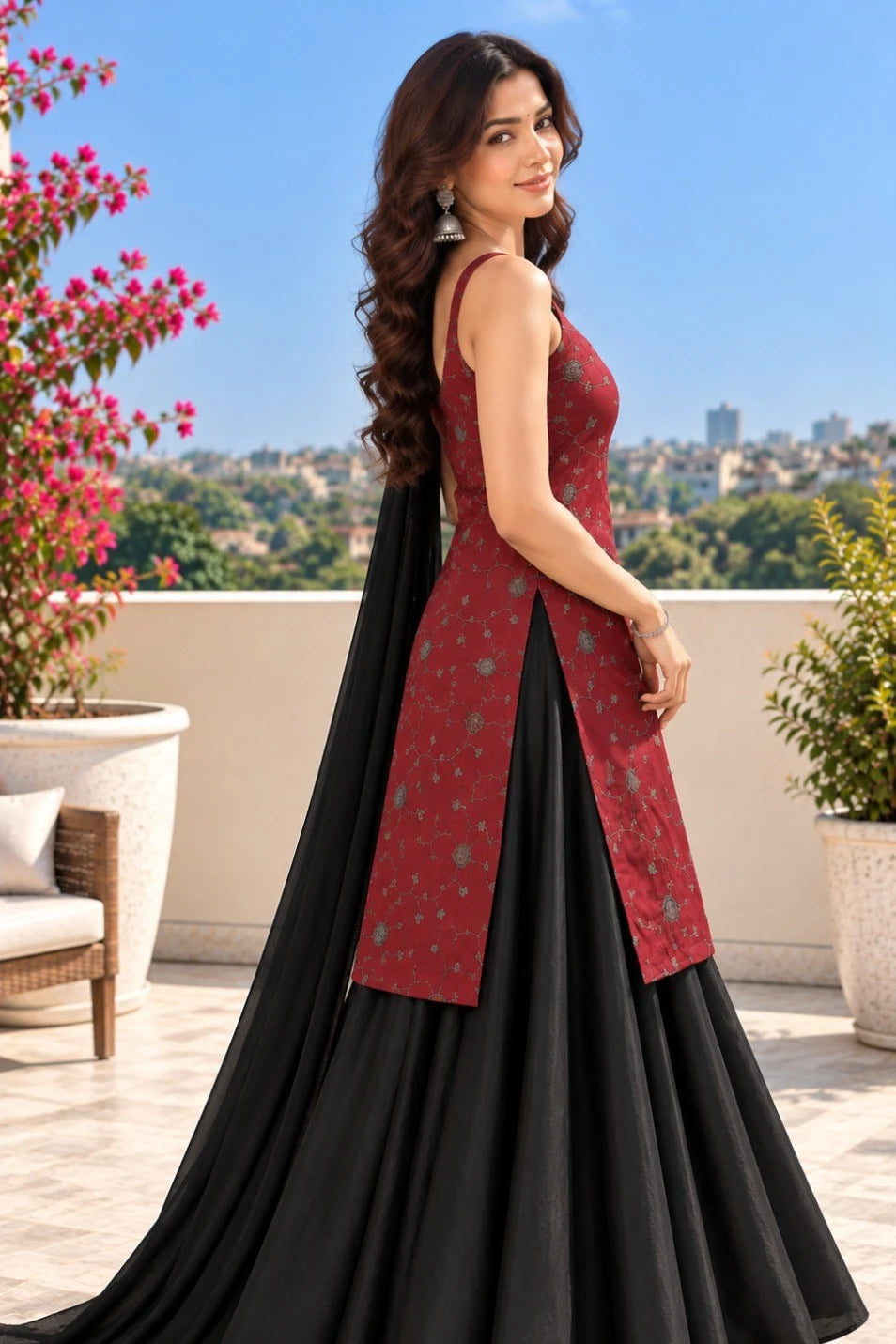 Kurta Palazzo Set with Dupatta for Women