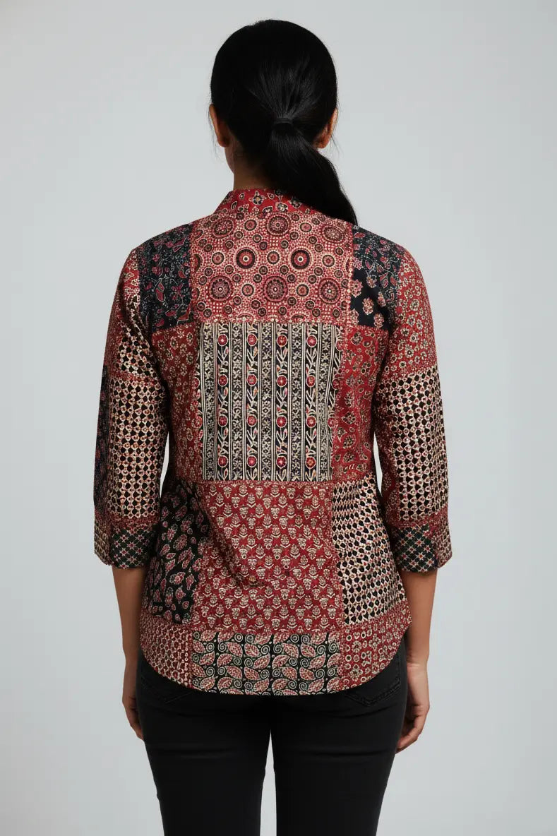 Stylish Jaipuri kurti made from soft cotton Jaipuri kurti fabric, designed as a trendy short kurti for women with 3/4 sleeves. This elegant short kurti features a beautiful Jaipuri print, making it a perfect short kurtis for jeans and a comfortable cotton kurti for everyday wear.