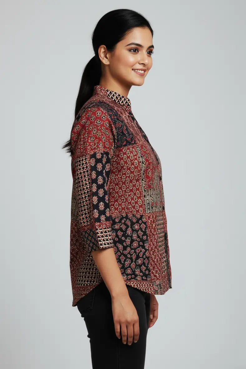 Stylish Jaipuri kurti made from soft cotton Jaipuri kurti fabric, designed as a trendy short kurti for women with 3/4 sleeves. This elegant short kurti features a beautiful Jaipuri print, making it a perfect short kurtis for jeans and a comfortable cotton kurti for everyday wear.