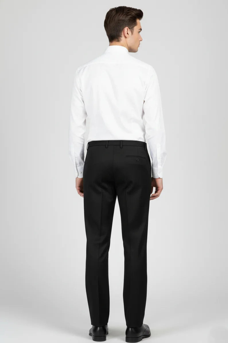 men black formal trouser - full  black view