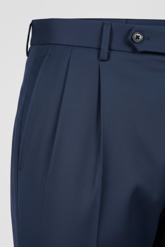 men navy blue formal trouser - plates zoom
