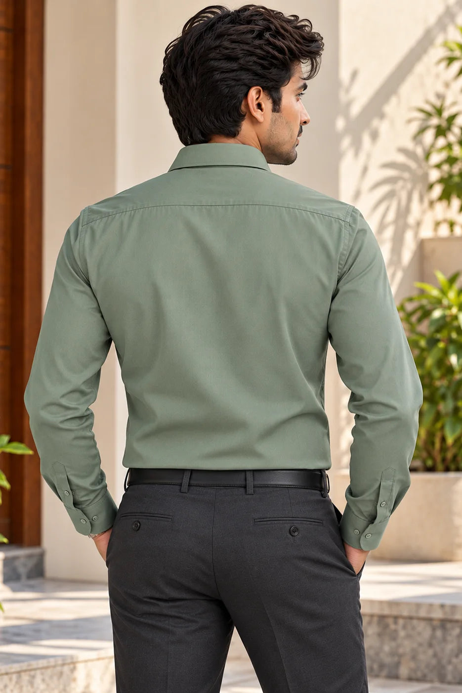 Mint Green Cotton Shirt for Men | Full Sleeve Casual Shirt | Solid Formal & Smart Casual Wear