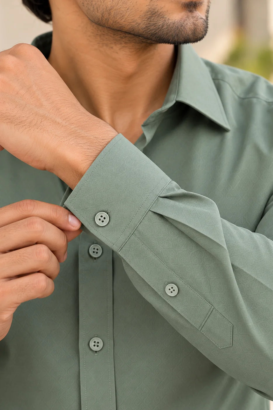 Mint Green Cotton Shirt for Men | Full Sleeve Casual Shirt | Solid Formal & Smart Casual Wear
