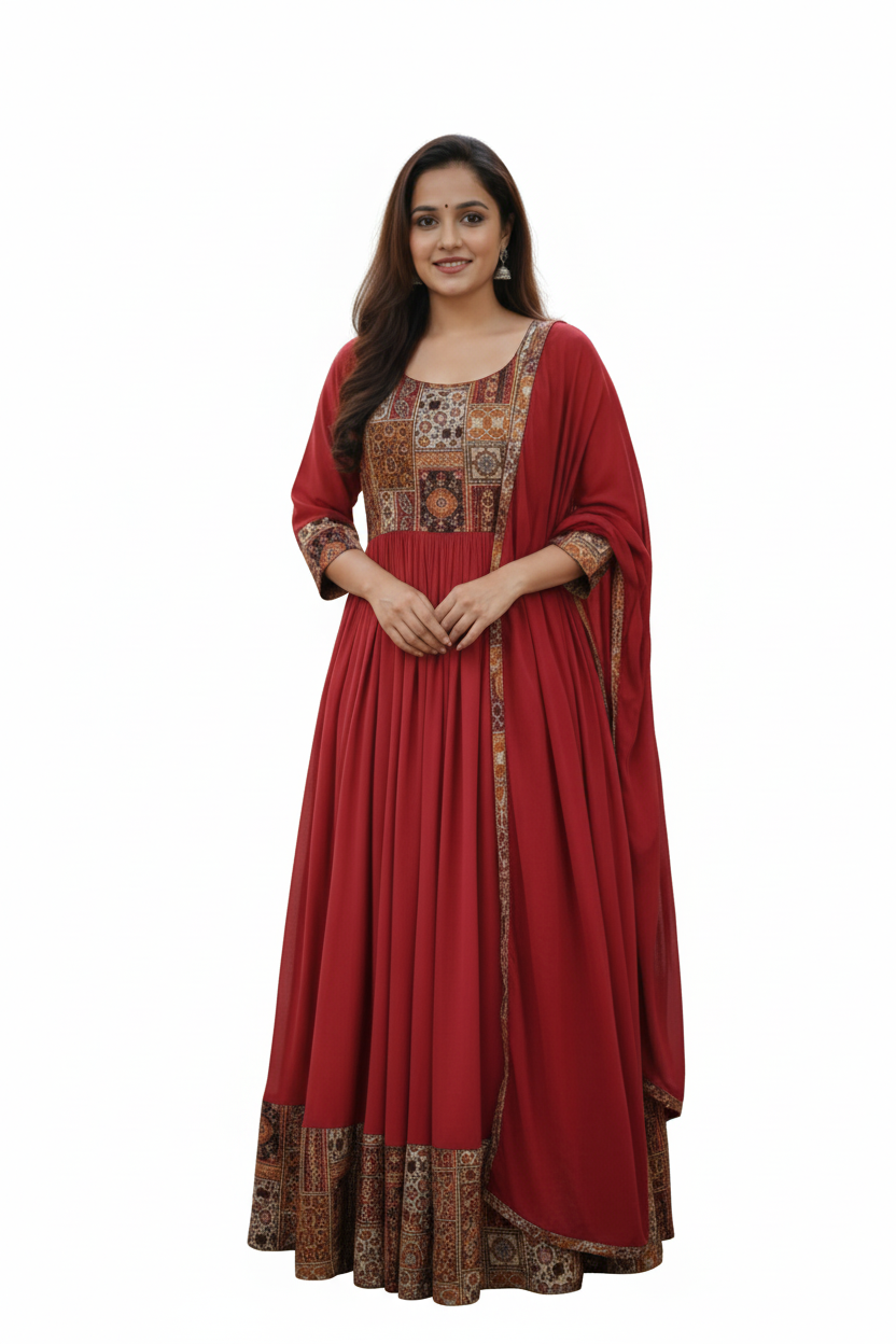 Anarkali Gown with dupatta