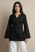 Black Bell Sleeves Kurti