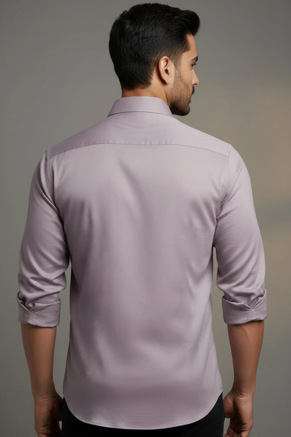 Men Cotton Lavender Formal Shirt
